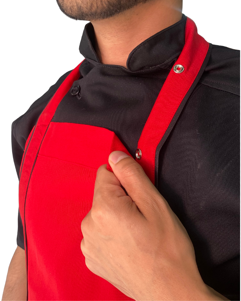 zittro Mandil delantal chef franja Rojo. R92302-660 UNI